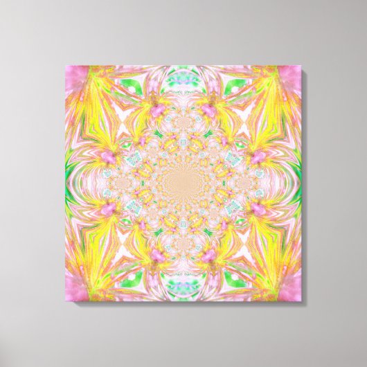 Geel Crystal Wrapped Canvas Afdruk (Voorkant)