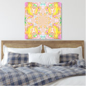Geel Crystal Wrapped Canvas Afdruk (Insitu (Slaapkamer))