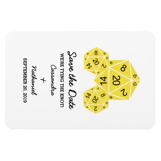 Geel D20-apparaat Opslaan Datum magneet (Horizontaal)