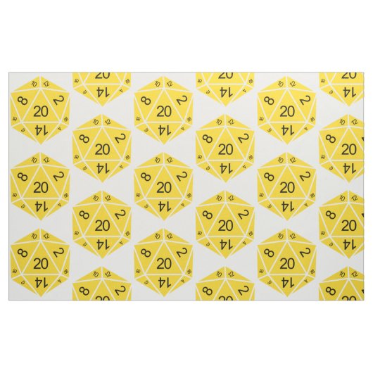 Geel D20-apparaat Stof (Fat Quarter)