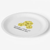 Geel D20-Bord voor weddenschappen met touwtjespapi Papieren Bordje (Gekanteld)