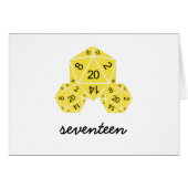 Geel D20-dijtabelnummer Kaart (Voorkant Horizontaal)