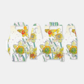 Geel Daffodil bloem Waterverf Verjaardag Bedankdoosjes (Uitgevouwen)