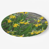 Geel Daffodil Blooms Floral Papieren Bordje (Gekanteld)