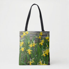 Geel Daffodil Blooms Floral Tote Bag