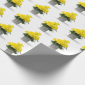 Geel Daffodil Bouquet in Tin Cup Cadeaupapier (Hoek)