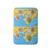 Geel Daffodil daffodil bloemflorale Bath Mat (Voorkant Verticaal)