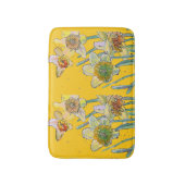 Geel Daffodil daffodil bloemflorale Bath Mat (Voorkant Verticaal)