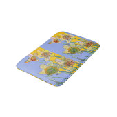 Geel Daffodil daffodil bloemflorale Bath Mat (Gekanteld)