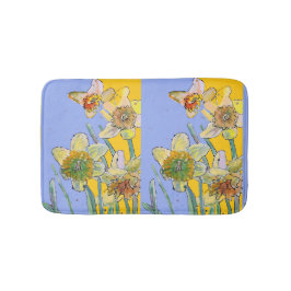 Geel Daffodil daffodil bloemflorale Bath Mat