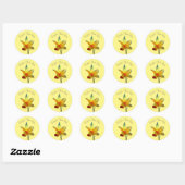 Geel daffodil design Gift business branding Ronde Sticker (Vel)