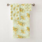  geel Daffodil Floral Bad Handdoek (Insitu)