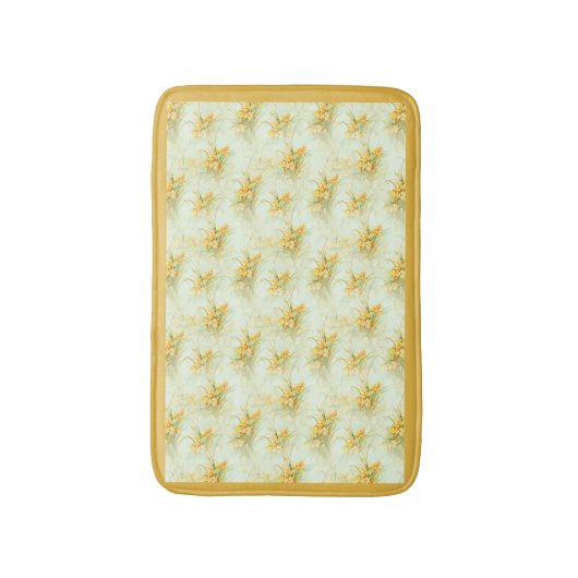  geel Daffodil Floral Badmat (Voorkant Verticaal)