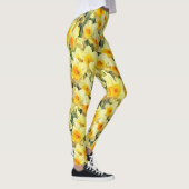 Geel Daffodil Floral Leggings (Rechts)
