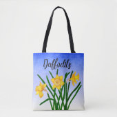 Geel Daffodil Floral Waterverf Tas Ba (Voorkant)
