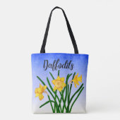 Geel Daffodil Floral Waterverf Tas Ba (Achterkant)