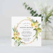 Geel Daffodil Paasbraweplein Kaart (Staand voorkant)