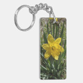 Geel Daffodil Plant Sleutelhanger (Voorkant Links)
