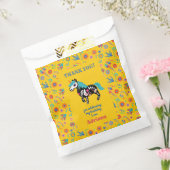 Geel | Dag van de Dode Eenhoorn Verjaardagsfeest Bedankzakje (Gezegeld)