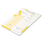 Geel dagelijks planner notitieblok (Schuin)