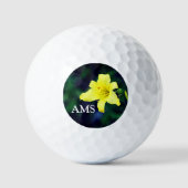 Geel dagmonogram golfballen (Voorkant)