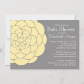 Geel Dahlia Bloom Floral neutraal Baby shower Kaart (Voorkant)
