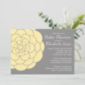 Geel Dahlia Bloom Floral neutraal Baby shower Kaart (Staand voorkant)