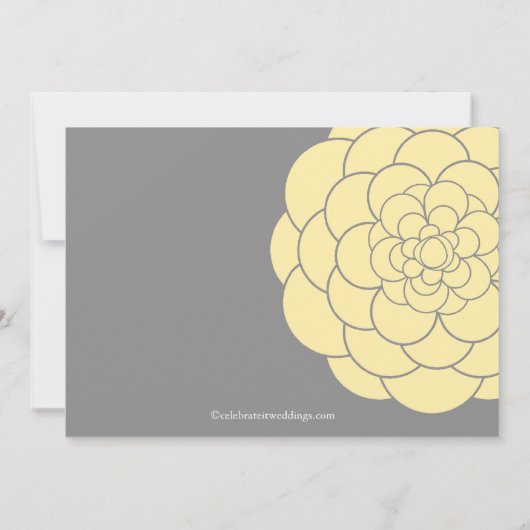 Geel Dahlia Bloom Floral neutraal Baby shower Kaart (Achterkant)