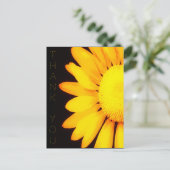 Geel Daisy Bloem Bloemen Kunstwerk Dank u Briefkaart (Staand voorkant)