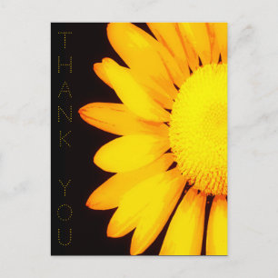 Geel Daisy Bloem Bloemen Kunstwerk Dank u Briefkaart