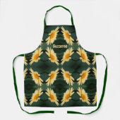 Geel Daisy Bloem Patroon Gepersonaliseerd Schort (Voorkant)