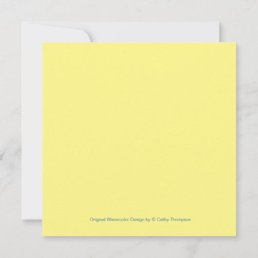 Geel Daisy Boeket Custom Jaar Verjaardag Kaart (Achterkant)