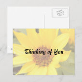 Geel Daisy Briefkaart (Voorkant / Achterkant)