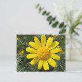 Geel Daisy briefkaart, pas aan Briefkaart (Staand voorkant)