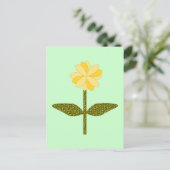 Geel Daisy Flower Briefkaart (Staand voorkant)