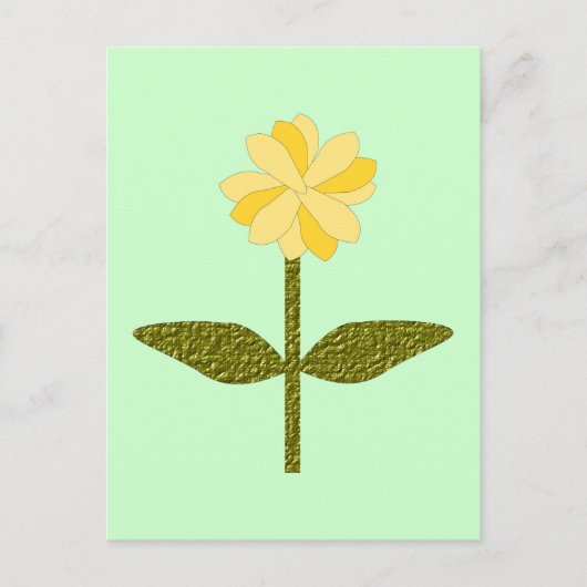 Geel Daisy Flower Briefkaart (Voorkant)