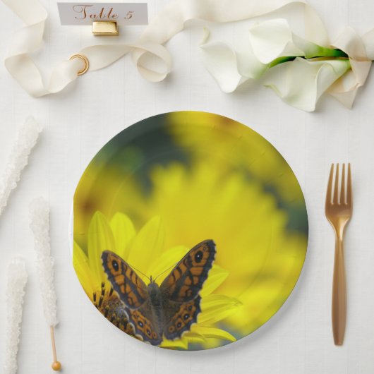 Geel Daisy Helenium Papier Bord (Huwelijk)