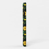 geel daisy-ontwerp op zwart Case-Mate iPhone case (Achterkant/rechts)