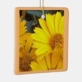 Geel Daisy Ornament (Rechts)