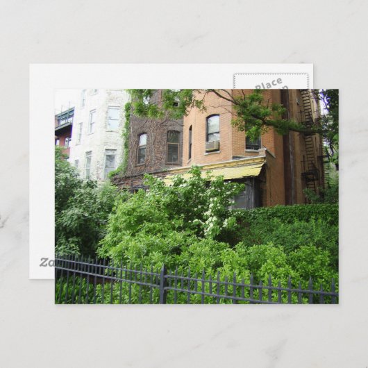 Geel dak en tuin briefkaart (Voorkant / Achterkant)