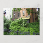 Geel dak en tuin briefkaart (Voorkant)