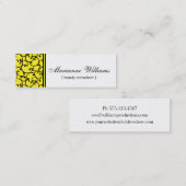 Geel Damask Beauty Micro Mini Visitekaartjes (Voorkant / Achterkant)