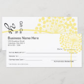 Geel Dandelion Flower Gift Certificate Design 3 (Voorkant / Achterkant)