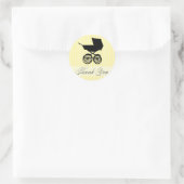 Geel Dank u Baby Buggy Sticker (Tas)