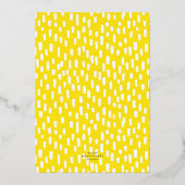 Geel Dastig Golden Holiday Party Gold Folie Uitnodiging (Achterkant)