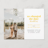 Geel dat we de datum veranderden, maar kon niet wa aankondigingskaart (Voorkant)