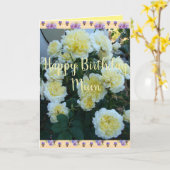 Geel David Austin Roos Roos Garden Birthday Car Kaart (Gele Bloem)