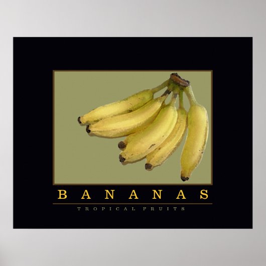 geel decor voor bananen poster (Voorkant)