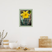 Geel deffodil ~ Psalm 121:7,8 Poster (Keuken)