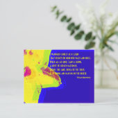 Geel deffodil; William Wordsworth Poem Briefkaart (Staand voorkant)